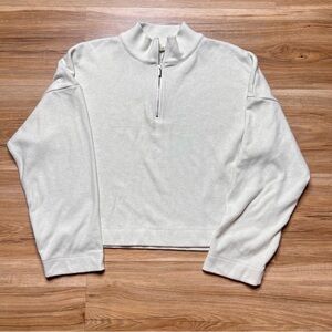 MADEWELL White Quarter-Zip Pullover Top Size XL